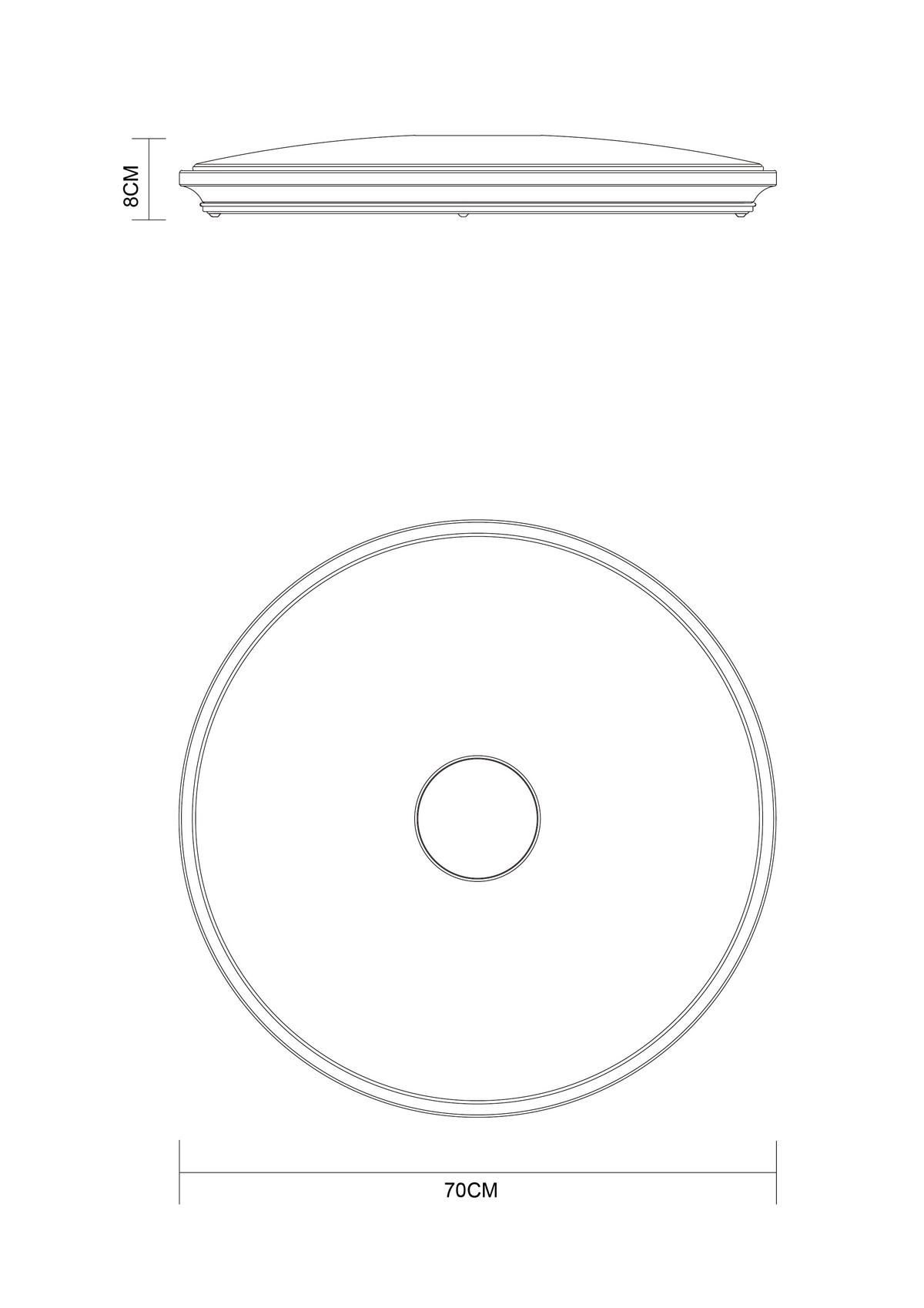 LED-Deckenleuchte Connor in Opal/Weiß max. 30 Watt - Opal/Weiß, Basics, Kunststoff/Metall (68/10cm) - Globo