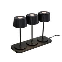 Akku-Tischleuchte Thremo Schwarz, 3er Set - Schwarz/Weiß, MODERN, Kunststoff/Metall (11/30/21,1cm) - Mömax