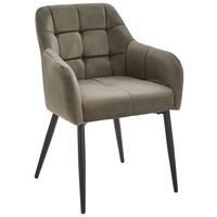 KRZESŁO Z PODŁOKIETNIKAMI HANNA - czarny/szary, Modern, metal/tkanina (60/83/59cm) - Livetastic