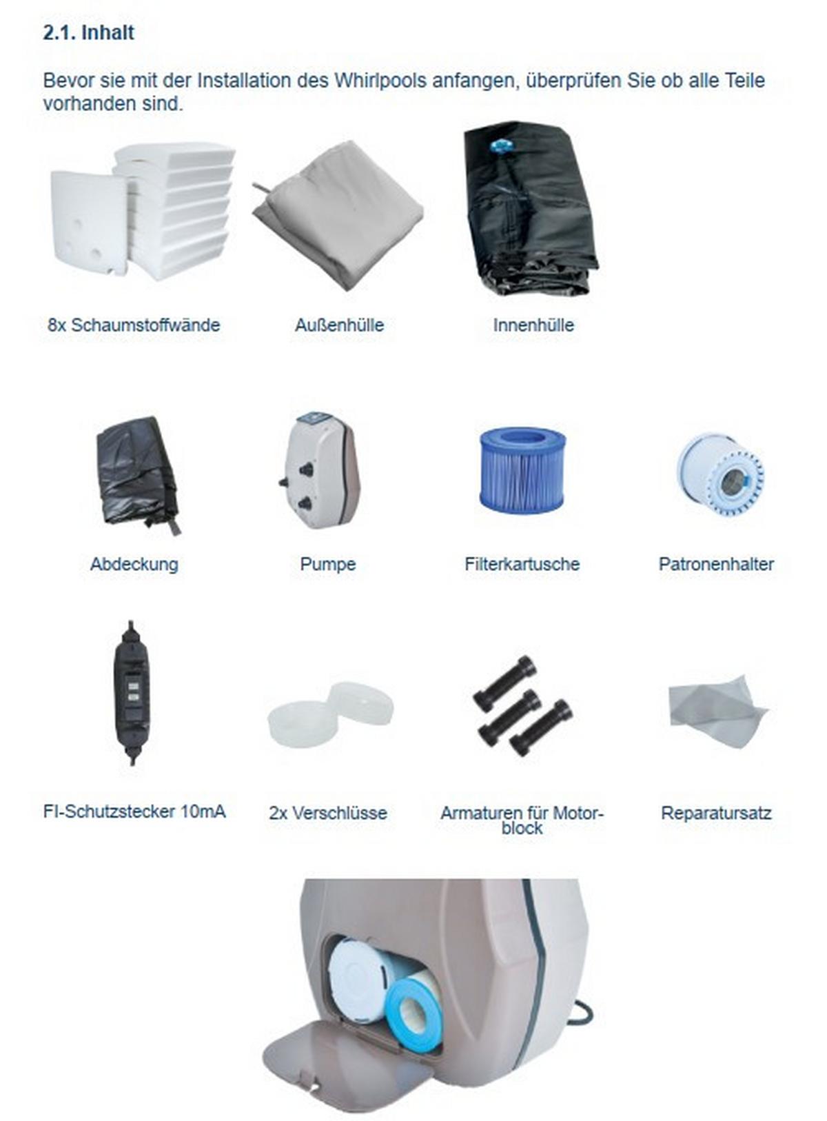 Whirlpool Netspa Vita+ 5 Möbel Schwarz Ø ca. 268cm - Schwarz, Basics, Kunststoff/Metall (268cm)