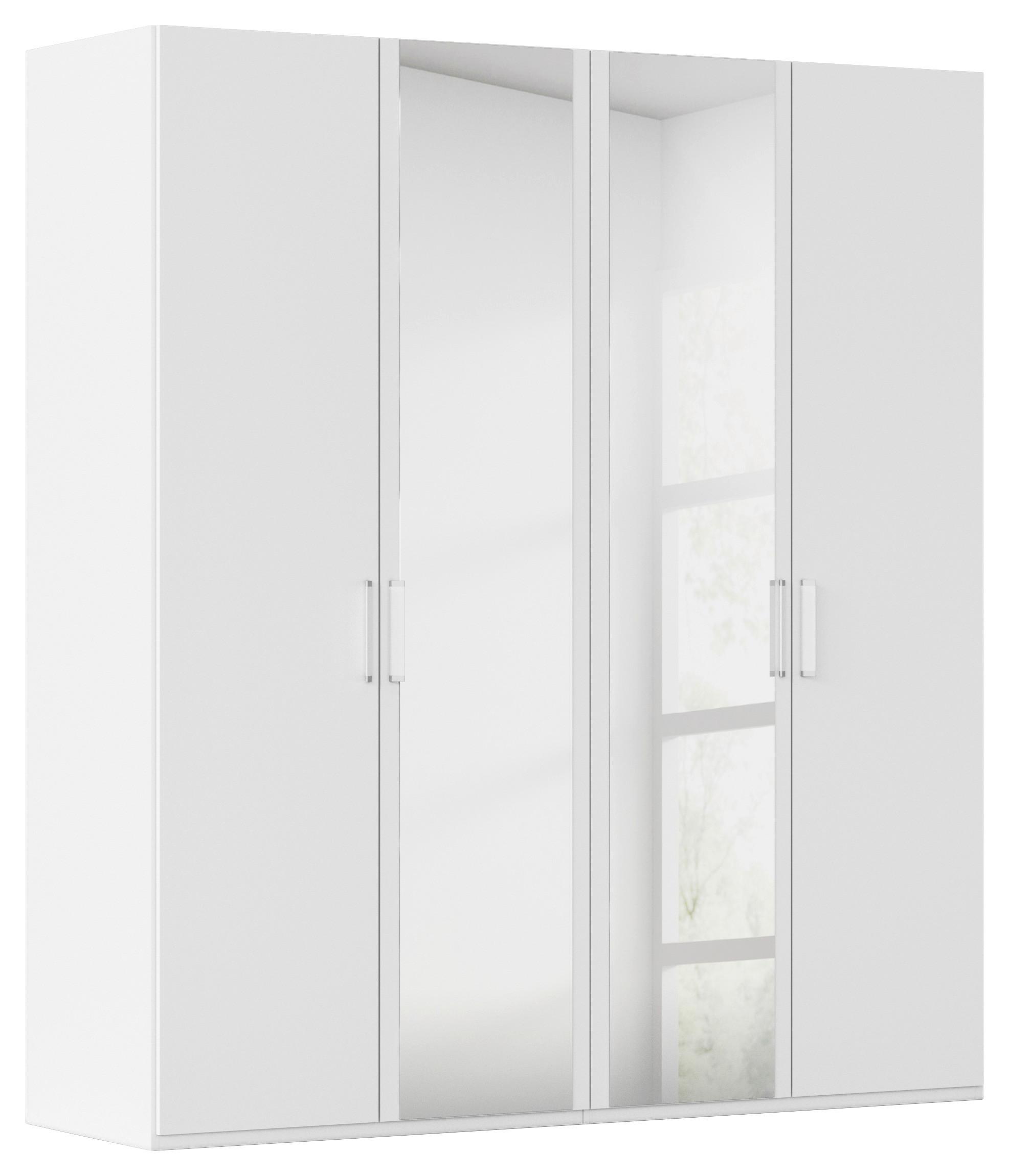 Omara S Klasičnimi Vrati Evelyn, Bela - bela, Design, umetna masa/steklo (201/223/60cm) - Novel