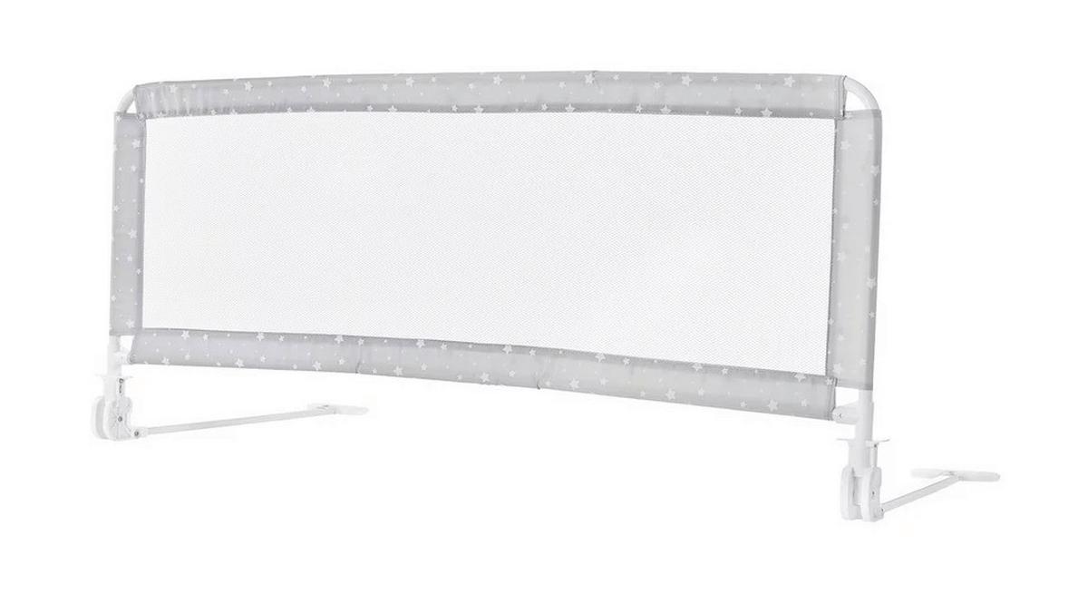 BRAMKA CHRONNA DO ŁÓŻECZKA BASIC - biały/szary, Basics, metal/tkanina (135/60cm) - My Baby Lou