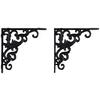 Wandhalter aus Eisen in Schwarz, 2er Set - Schwarz, ROMANTIK / LANDHAUS, Metall (18,3/3,2/18,3cm) - Mömax
