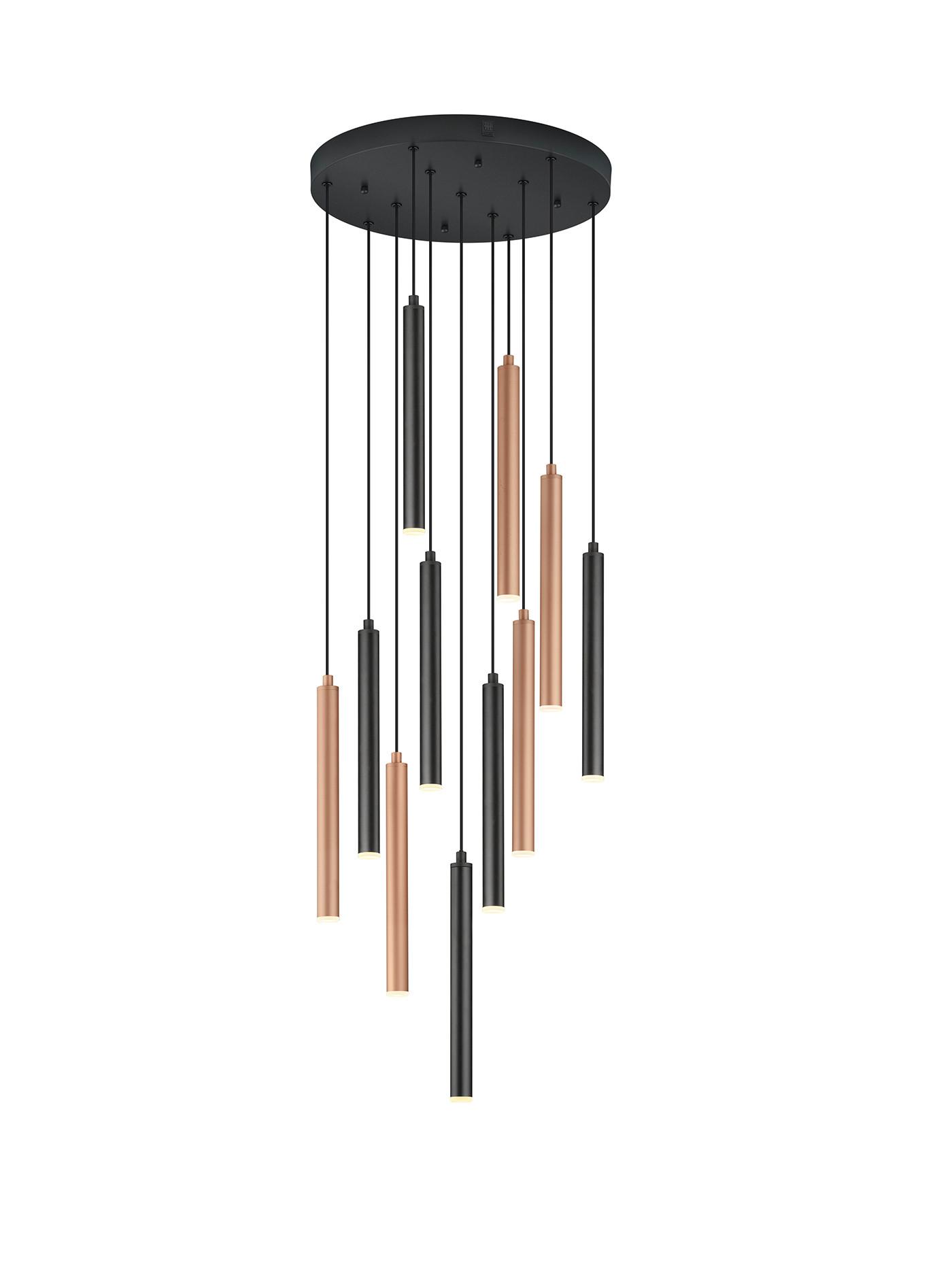 LAMPA WISZĄCA LED CALINA MR32169132 - czarny/biały, Design, tworzywo sztuczne/metal (40/150cm) - Musterring