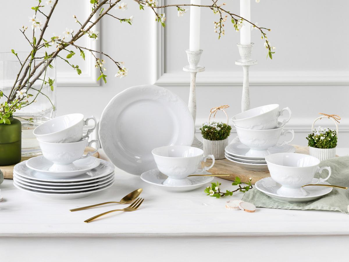 Kavni Servis Frederike, 18-Delni - bela, Basics, keramika - Creatable