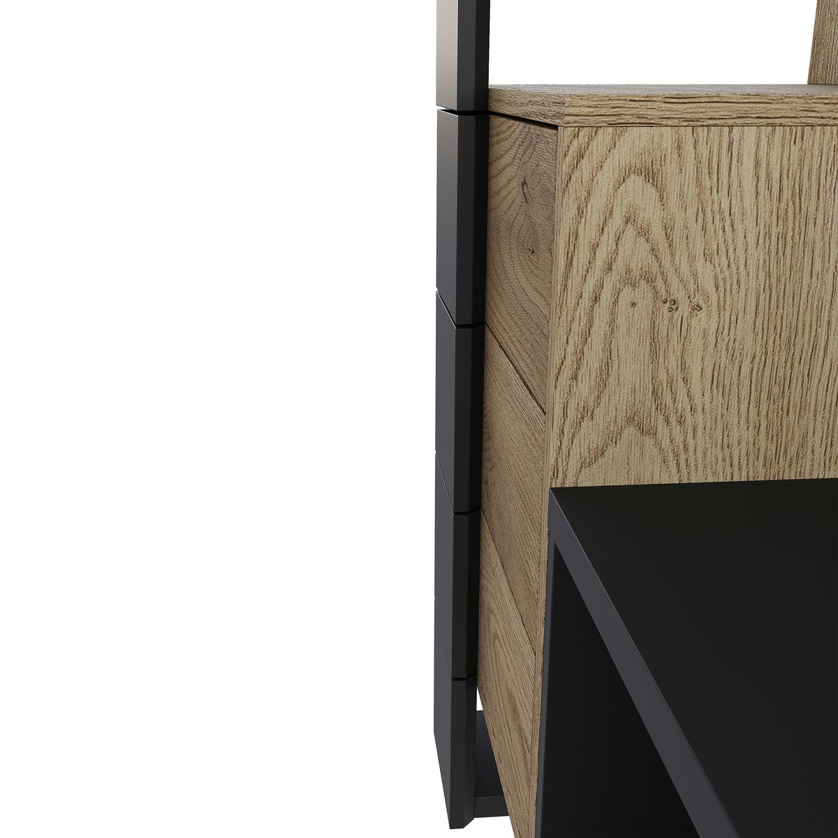 PRZEDPOKÓJ SILENT - kolor dębowy/antracytowy, Konventionell, materiał drewnopochodny (115/200/41,6cm) - Carryhome