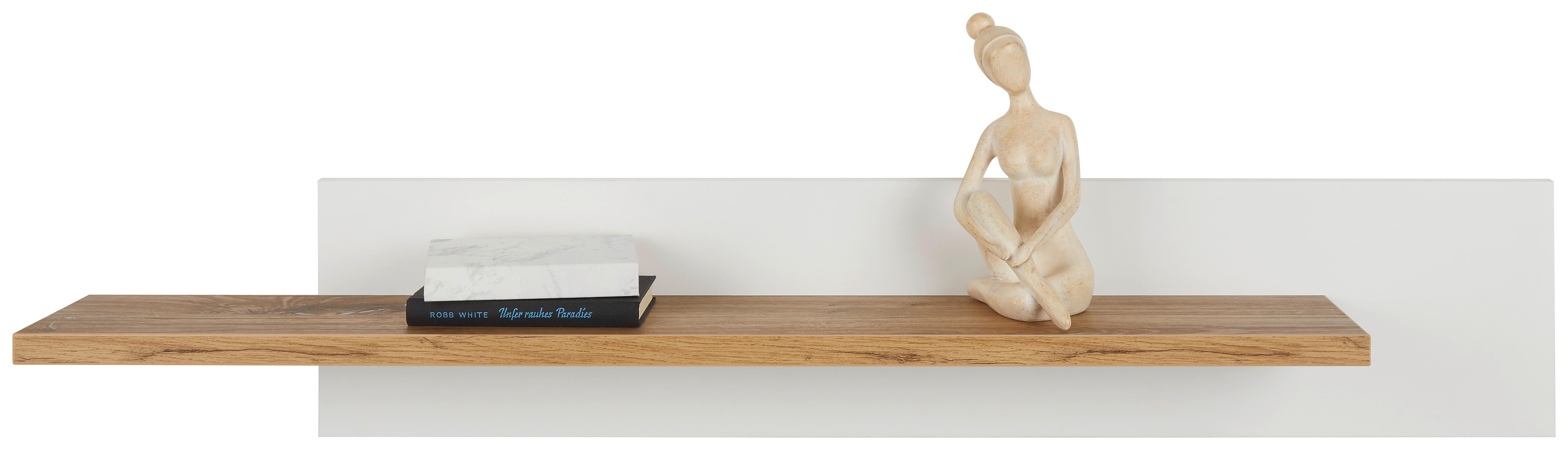Wandbaord Ambiente in Weiß/Eichefarben - MODERN, Holzwerkstoff (140/25/20cm) - Mömax