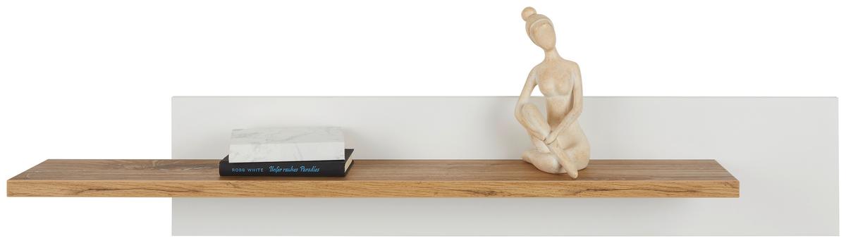 Wandbaord Ambiente in Weiß/Eichefarben - MODERN, Holzwerkstoff (140/25/20cm) - Mömax