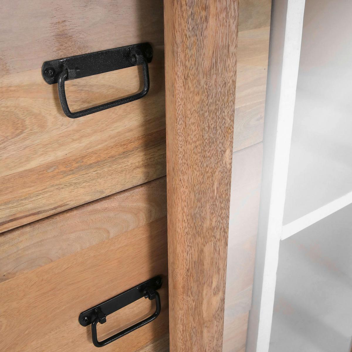 WITRYNA DOCK 03 - naturalny/czarny, Lifestyle, metal/drewno (100/190/45cm) - Landscape