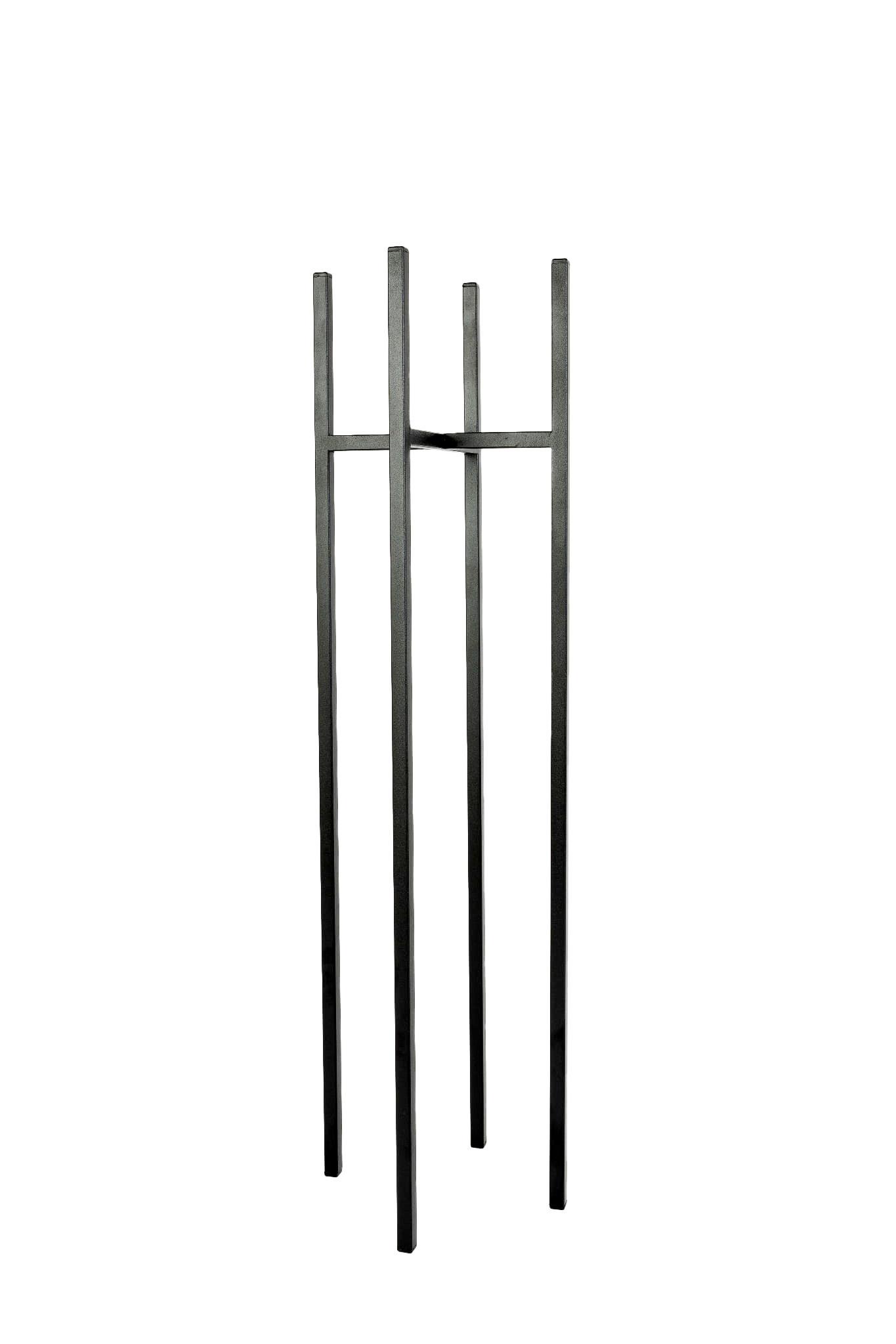 Blumenständer Schwarz - Schwarz, Basics, Metall (28/90/28cm)