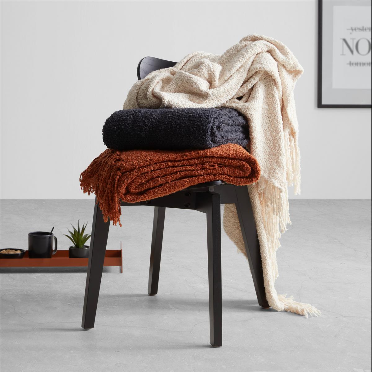 Kuscheldecke Boucle in Weiss ca. 130x170cm - Weiss, Modern, Textil (130/170cm) - Modern Living