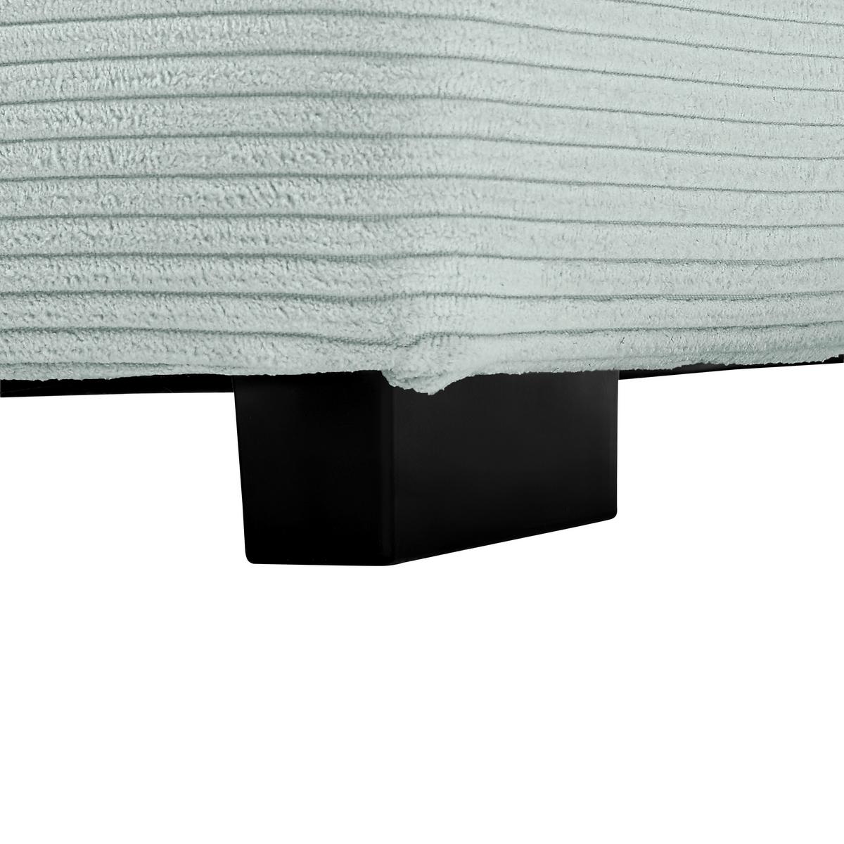 Ecksofa Pedro Salbeigrün - Salbeigrün/Schwarz, MODERN, Kunststoff/Textil (300/190cm) - Mömax
