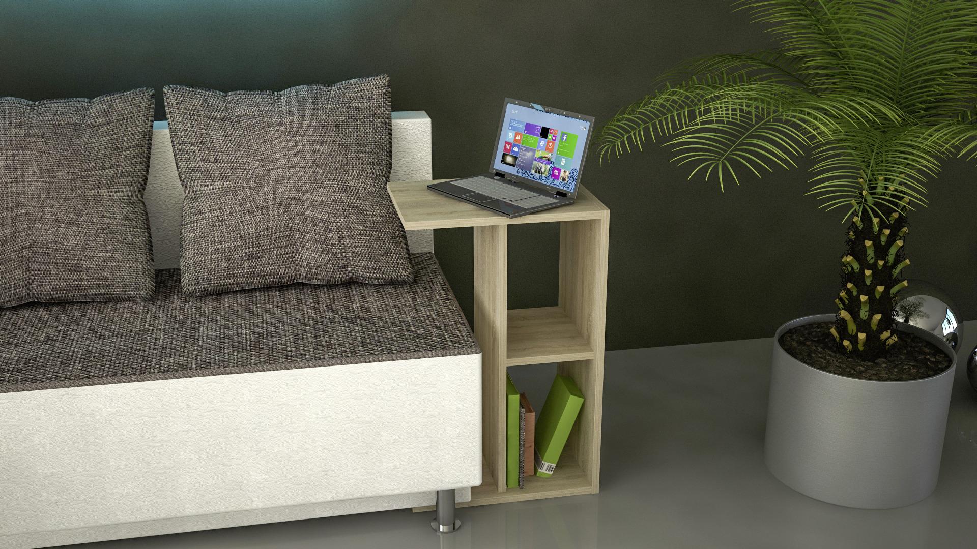 Beistelltisch Nachto-Stand ca.40x30x63cm Eichefarben - Eichefarben, Basics, Holzwerkstoff (40/30/63cm) - MID.YOU