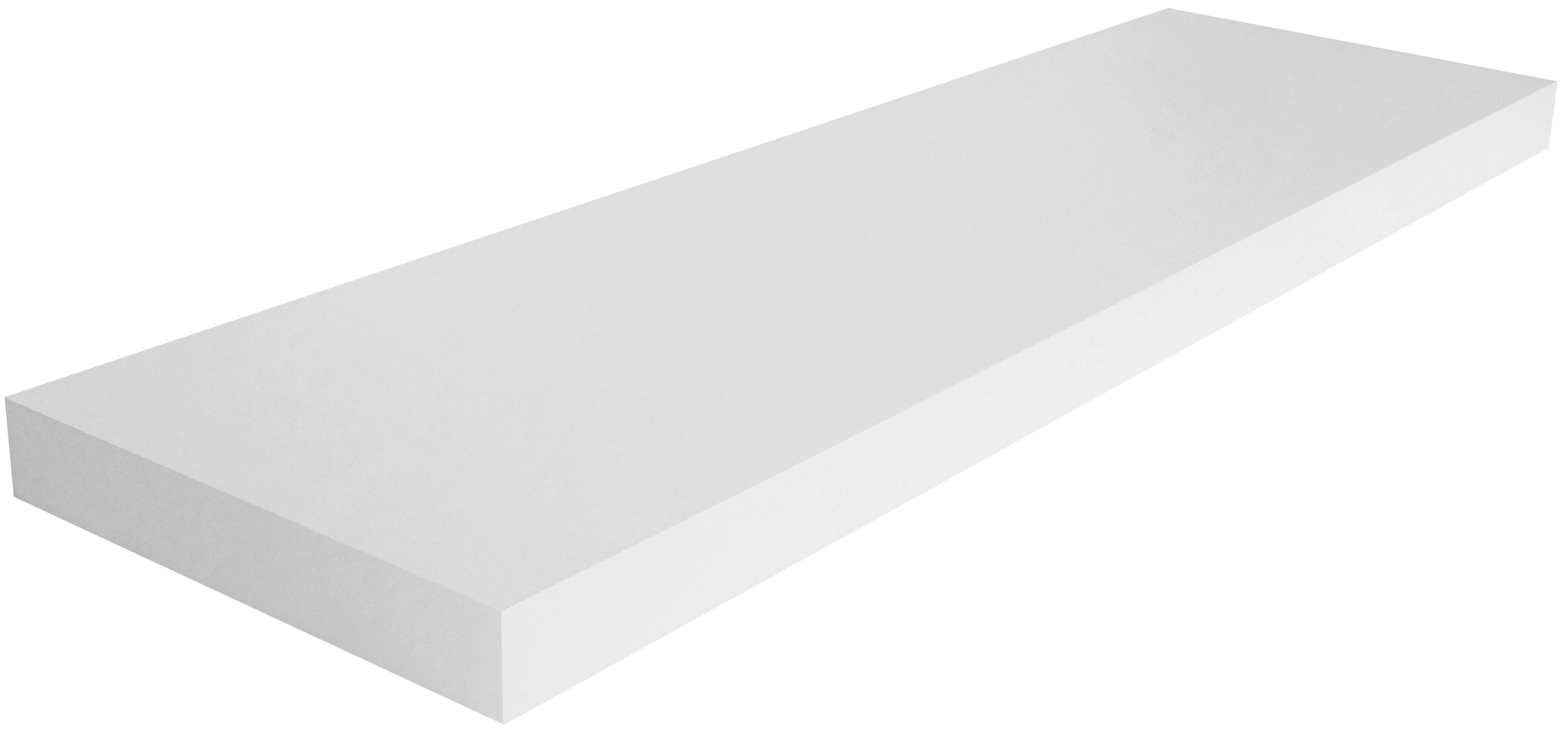 Stenska Polica Giga, Bela, 80x23cm - bela, Moderno, leseni material (80/3,8/23,50cm)