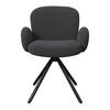 STOL MED ARMSTÖD JOSEA - mörkgrå/svart, Modern, metall/trä (64/85/63cm) - Bessagi Home