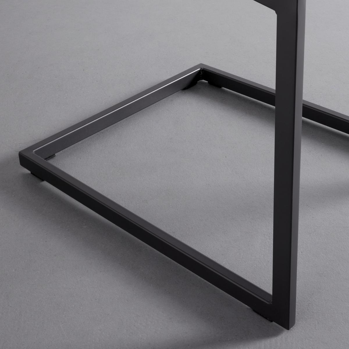 ZESTAW KRZESEŁ NA PŁOZIE MELA - ciemnoniebieski/czarny, Modern, metal/tkanina (44/95/60cm) - Bessagi Home