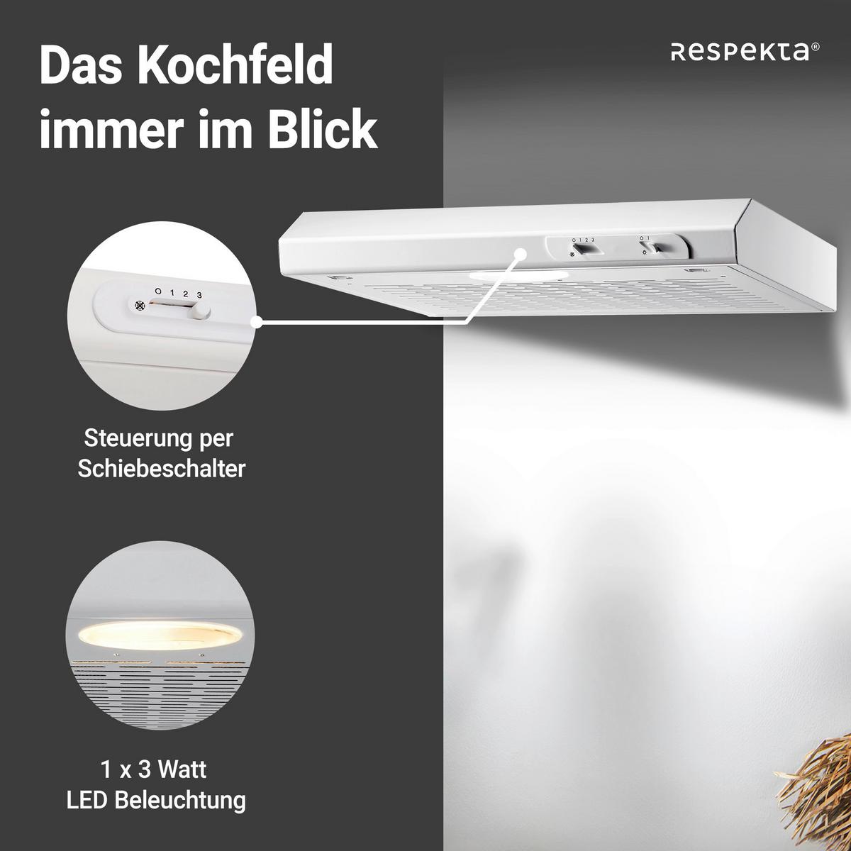 Dunstabzugshaube Suna ca. 50/7,6/47 cm Weiß - Weiß, Trend, Metall (50/7,6/47cm) - Respekta