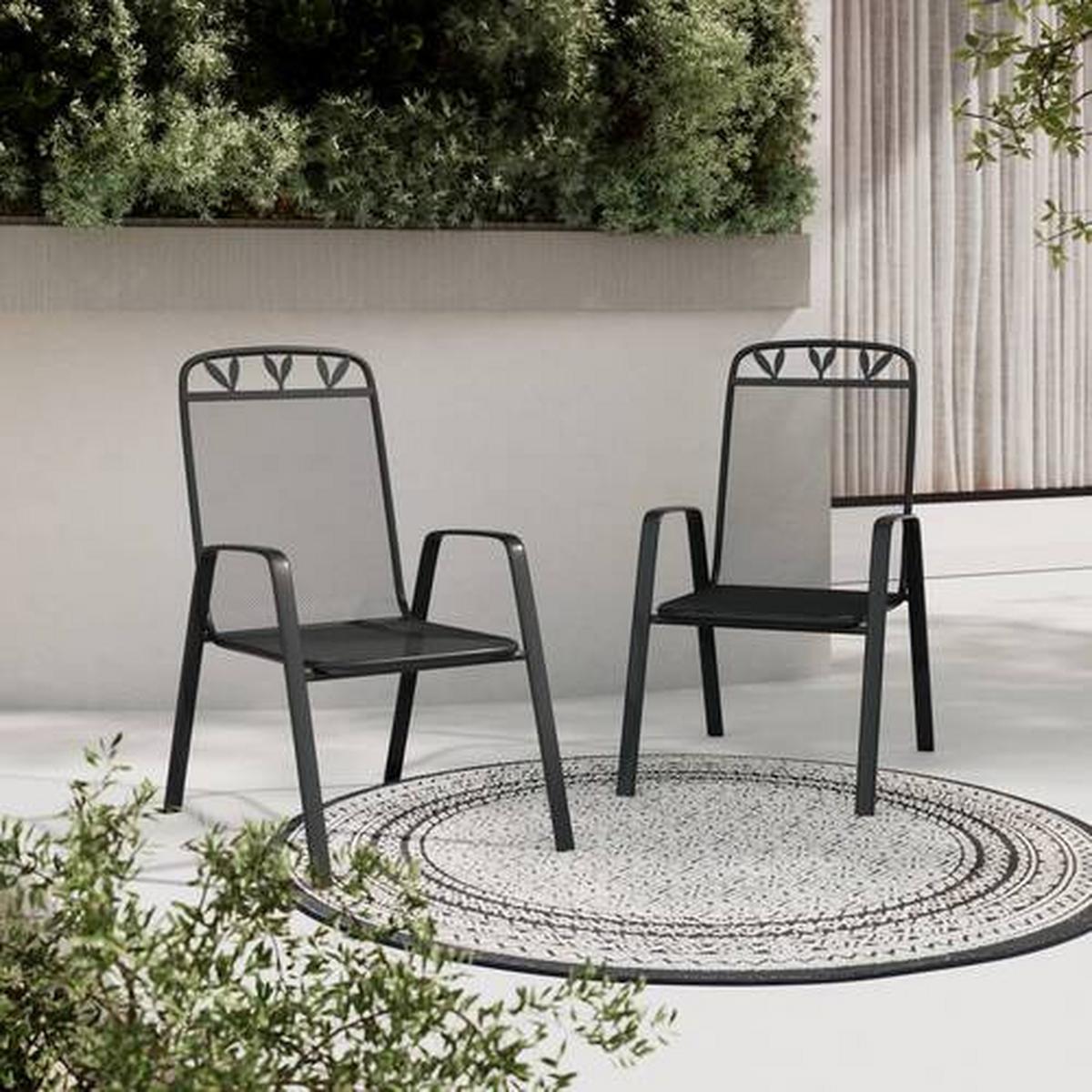 Scaun Bratislava - gri închis, Modern, metal (55/98/74cm) - Mömax