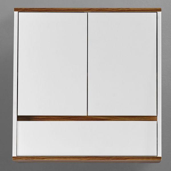 Hängeschrank Weiß/Kieferfarben 'Franca' - Weiß/Kieferfarben, MODERN, Holz (60/62/19cm) - Bessagi Home