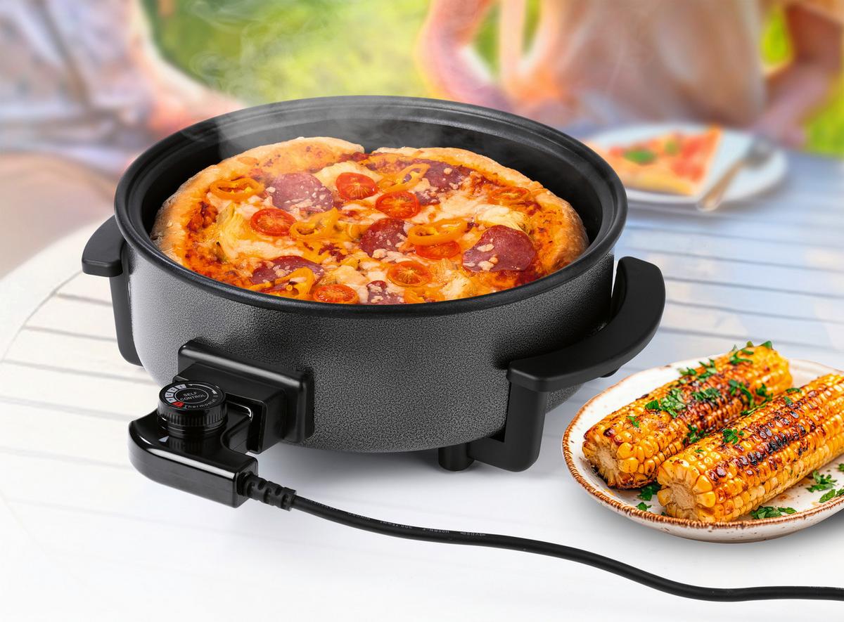 PATELNIA ELEKTRYCZNA 16389 - czarny, Basics, tworzywo sztuczne/metal (34/32/18cm) - GOURMETMAXX
