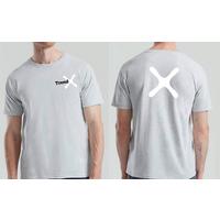 Póló Xl - világosszürke/fehér, textil (61/75cm)