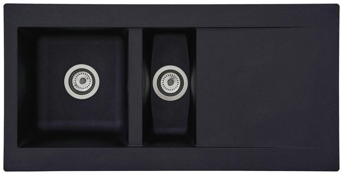 Pomivalno Korito Denver, 100x50cm - črna, Trend, kamen/umetna masa (100/20/50cm) - Respekta