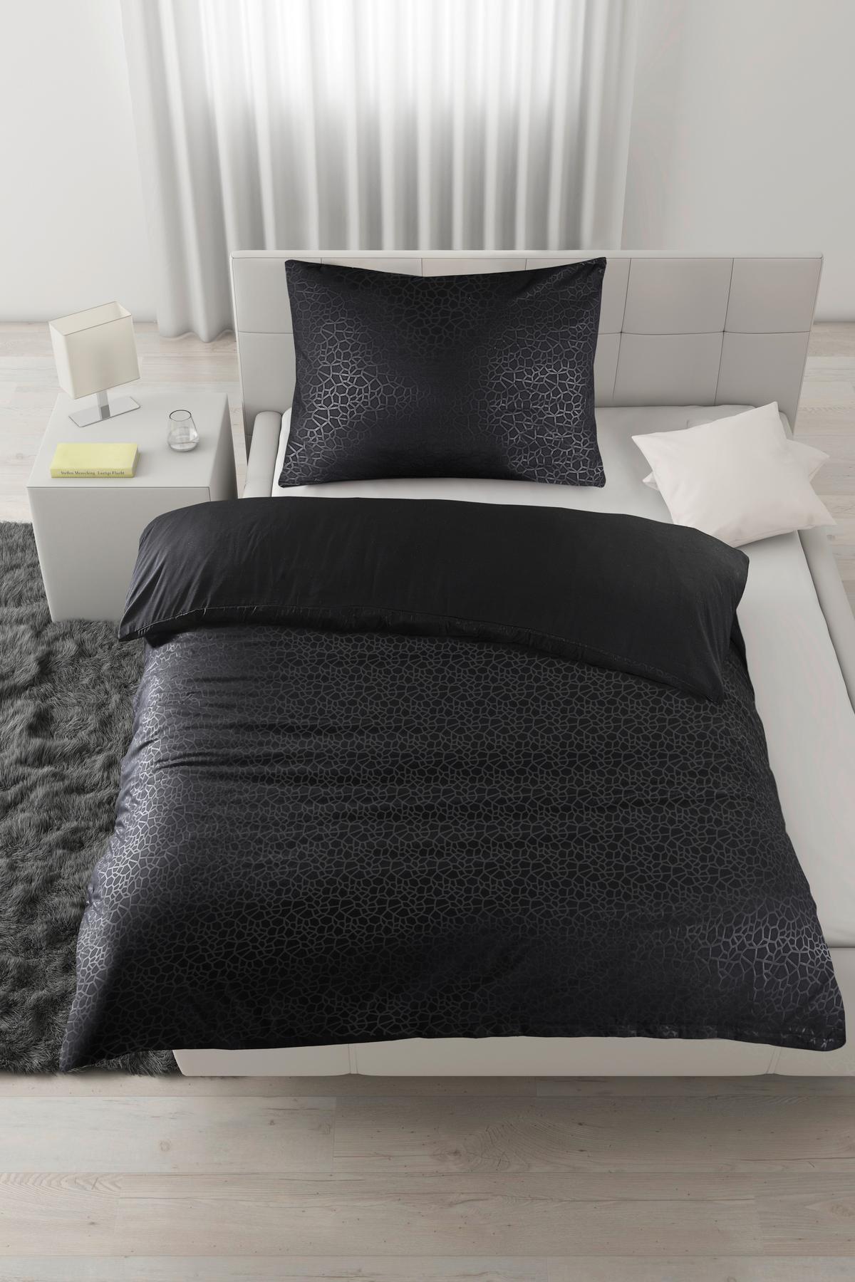 Lenjerie de pat Animal Neu cca. 140x200/50x70 cm - negru, Konventionell, textil (140/200cm) - Mömax