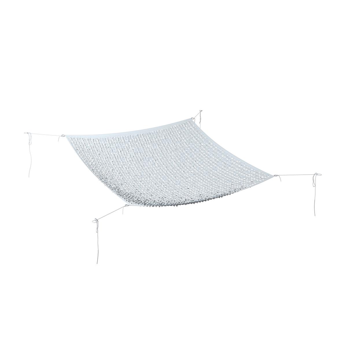 Sonnensegel Netzi Weiß ca. 300x300cm - Weiß, Basics, Textil (300/300cm)