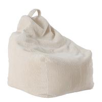 Sitzsack Cord mit Zip ca. 80x85x80 cm Beige - Beige, Trend, Textil (80/85/80cm) - Livetastic
