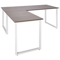 Kotna Pisalna Miza Workspace Xl I, Siva - siva/bela, Basics, kovina/leseni material (180/180/75,5cm) - MID.YOU