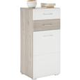 Kommode in Silbereiche/Weiß - Chromfarben/Weiß, MODERN, Holzwerkstoff/Metall (48/104/40cm) - MÖMAX modern living
