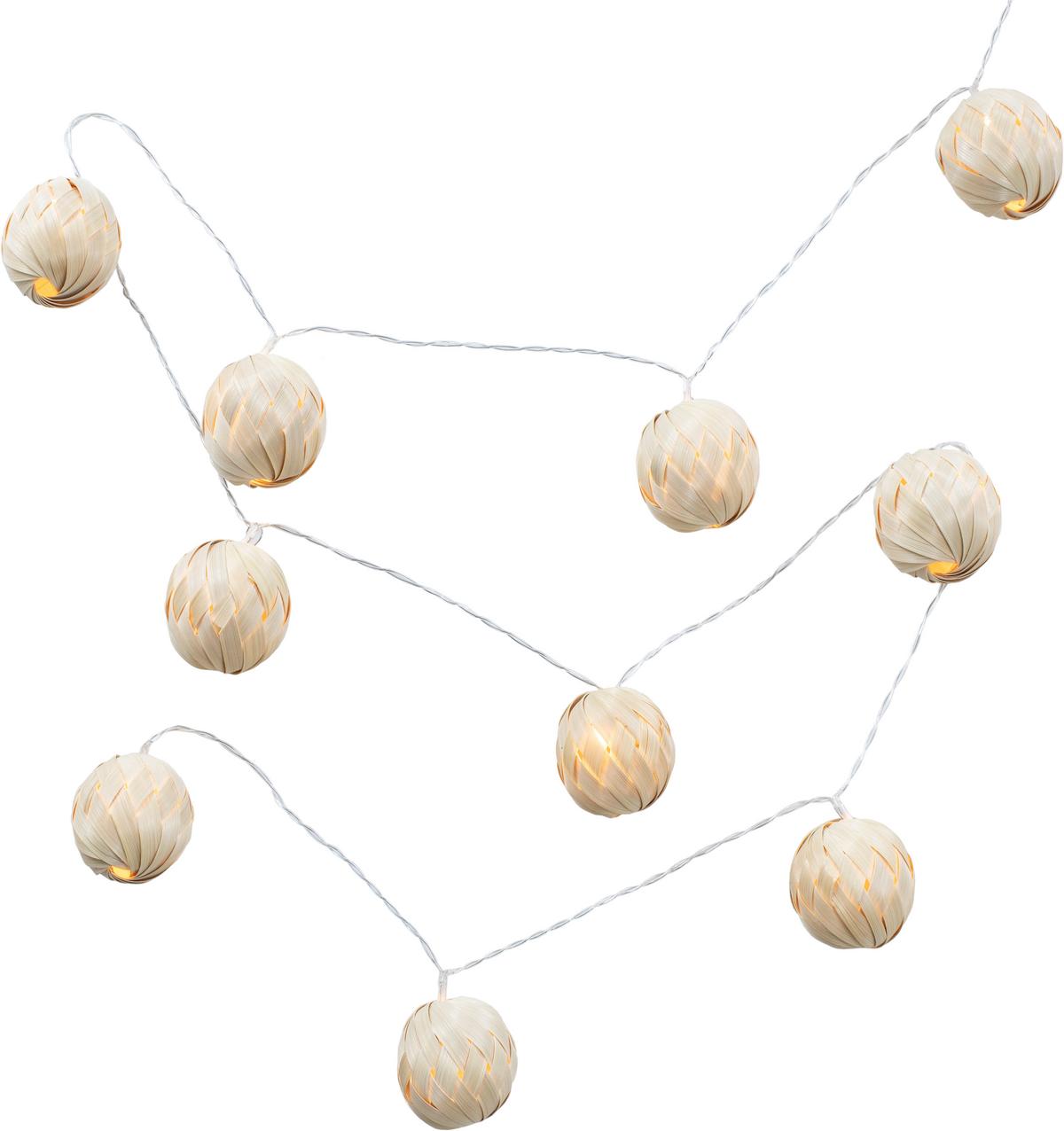 Lichterkette Bamboo Naturfarben max. 0,6 Watt - Naturfarben, Kunststoff/Textil (210cm) - Mömax