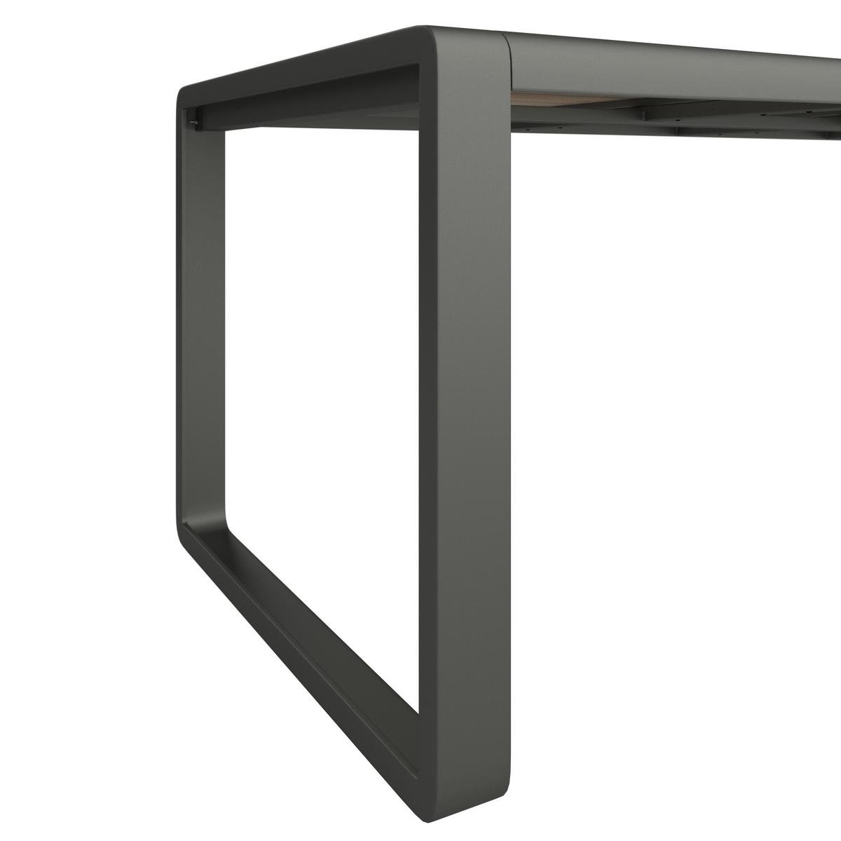 Gartengarnitur "Caroline", hell/dunkelgrau, Holz/Metall - Dunkelgrau, Modern, Holz/Metall (220/75/85cm) - Bessagi Garden