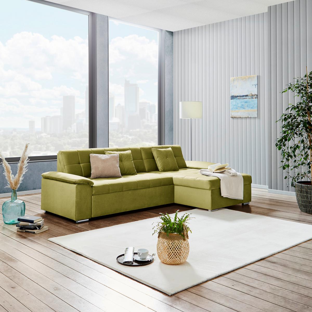 Kutna Garnitura Bali - boje senfa, Trend, tekstil (257/167cm) - Modern Living