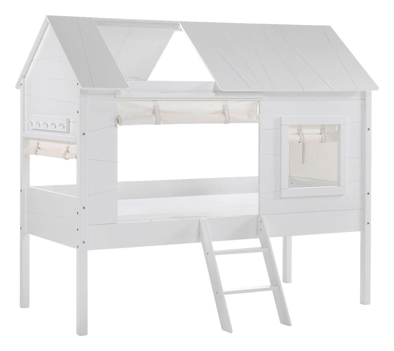 HAUSBETT Charlotte 90x200 cm Weiß - Weiß, KONVENTIONELL, Holzwerkstoff (90/200cm) - MID.YOU