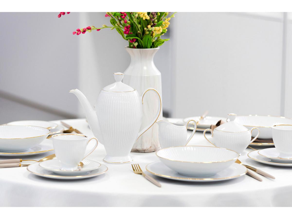 Kombinirani Servis Valencia, 30-Delni - zlate barve/bela, Design, keramika - Creatable