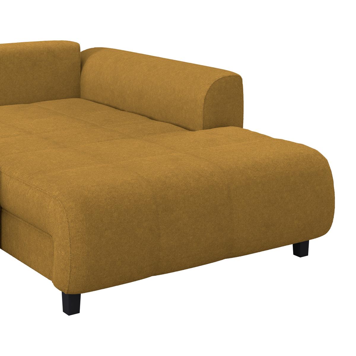 Kutna Garnitura Mendoza - siva/boje senfa, Design, tekstil/drvo (309/197cm) - Modern Living