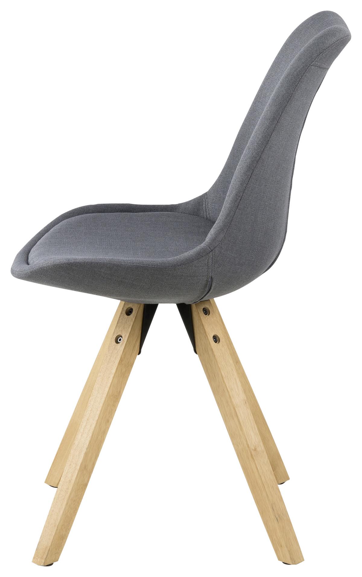 KRZESŁO DIMA - ciemnoszary/dębowy, Design, drewno/tkanina (48/85/55cm) - Carryhome