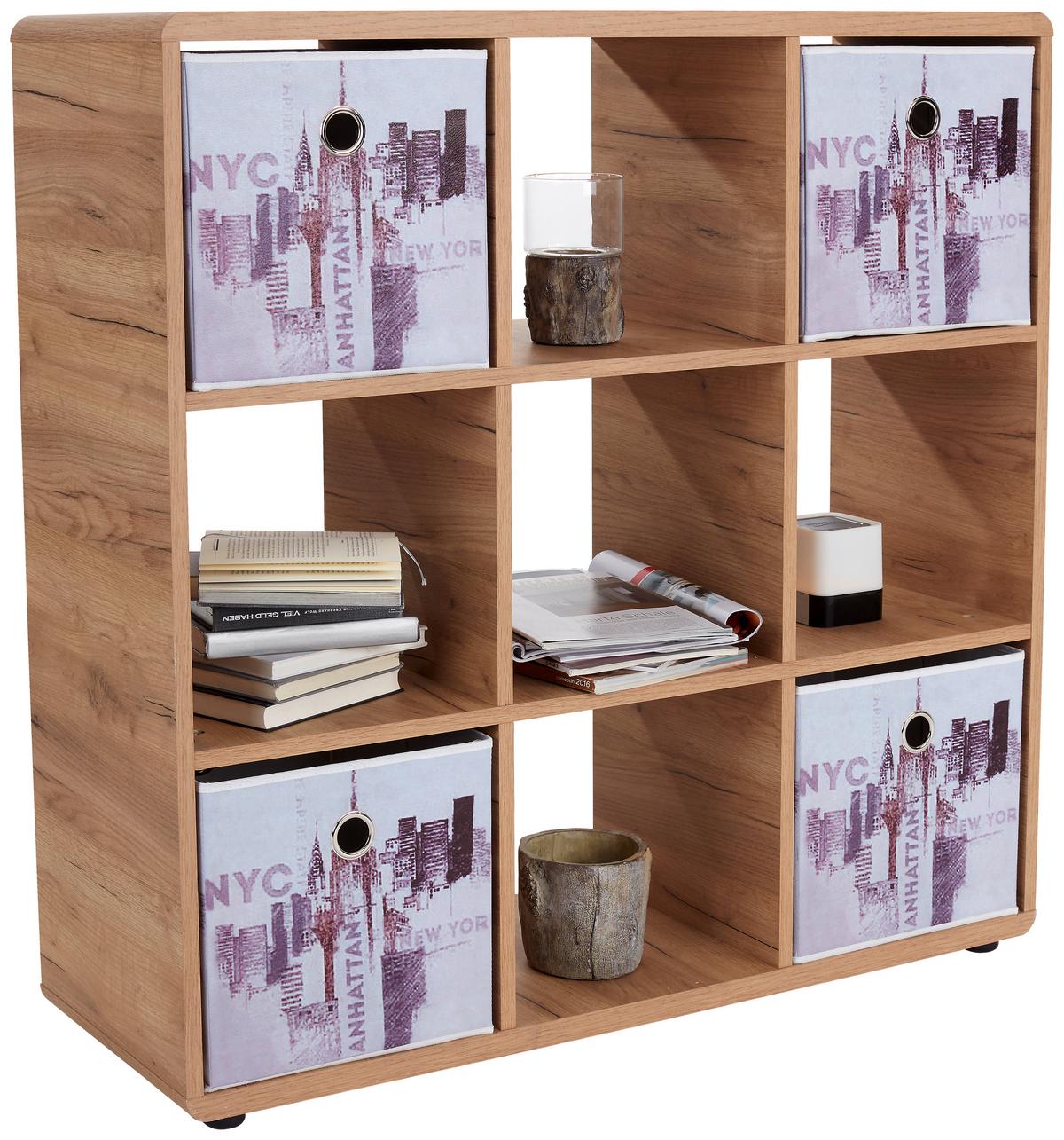 Etajeră Fontana FTR01 - culoare lemn stejar, Modern, material pe bază de lemn (108,8/110,2/35cm) - Modern Living