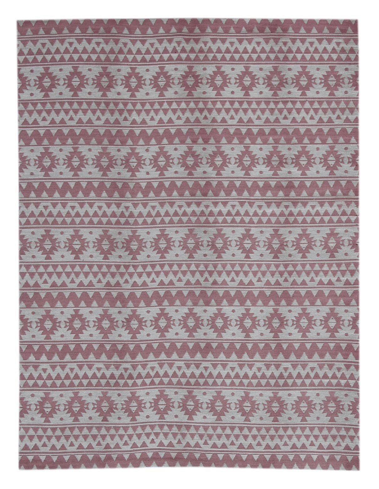 FLACHWEBETEPPICH SUNNY 210 PINK 80CM X 150CM - Pink, Design, Textil (80/150cm) - Kayoom