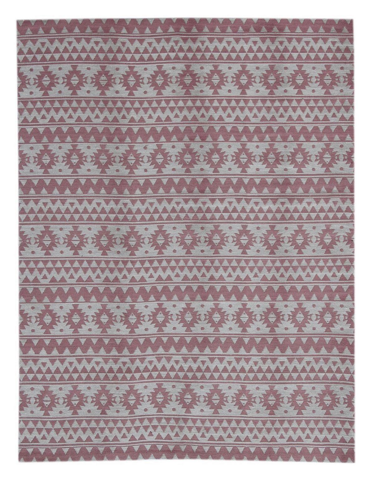 FLACHWEBETEPPICH SUNNY 210 PINK 80CM X 150CM - Pink, Design, Textil (80/150cm) - Kayoom