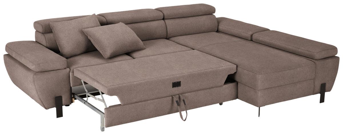 Kutna Garnitura Molina Mini - crna/taupe, Moderno, drvni materijal/drvo (277/189cm) - Mömax
