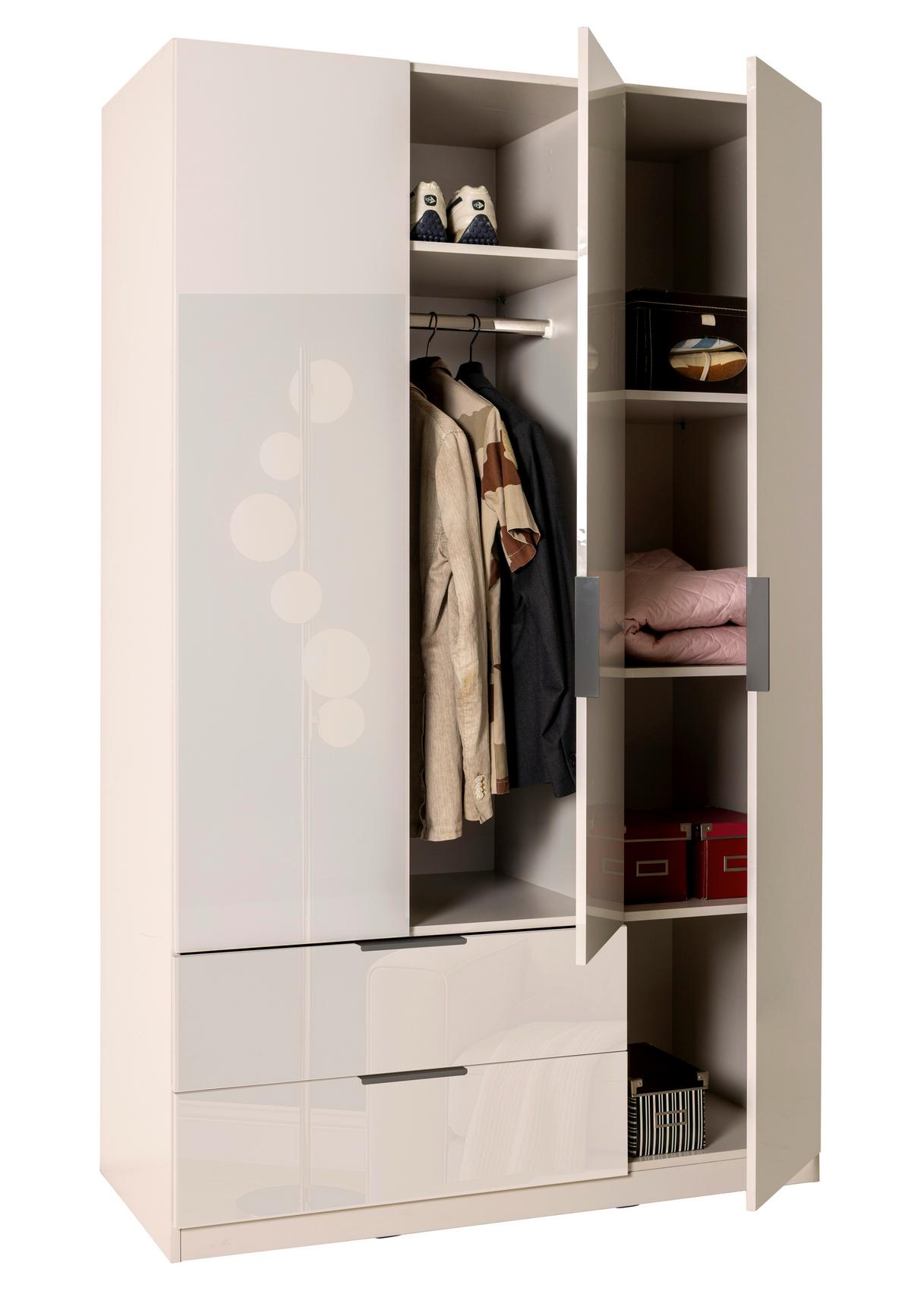 Kleiderschrank Armadio Hochglanz Kaschmirfarben - Kaschmir, KONVENTIONELL, Holzwerkstoff (122/200/59cm) - Mömax