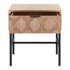 SÄNGBORD MILANO - svart/askfärgad, Modern, metall/trä (47,5/51/36cm) - Bessagi Home