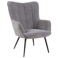 Sessel Uta Grau Cord - Schwarz/Grau, MODERN, Holzwerkstoff/Textil (72/97/80cm) - MID.YOU
