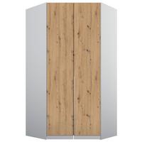 Kutni Ormar Za Odjeću Alabama - siva/hrast Artisan, Moderno, drvni materijal (117/229/117cm) - Modern Living