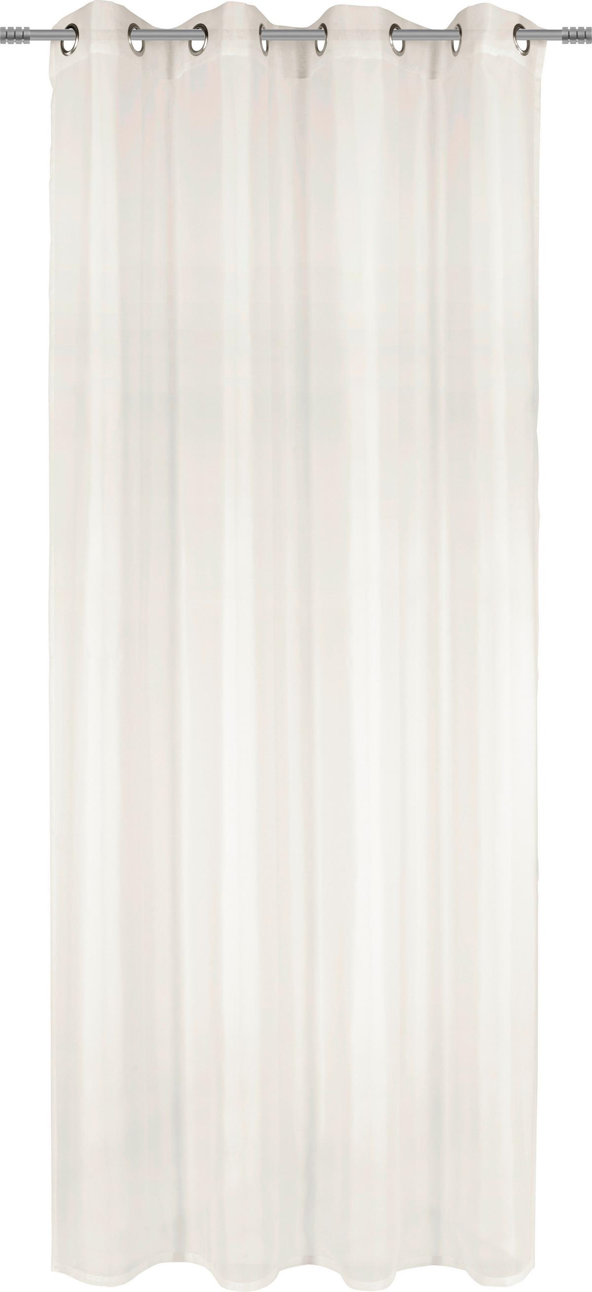 ZASŁONA NA PRZELOTKACH UNI VOILE - kolor naturalny, Basics, tkanina (140/245cm) - Boxxx