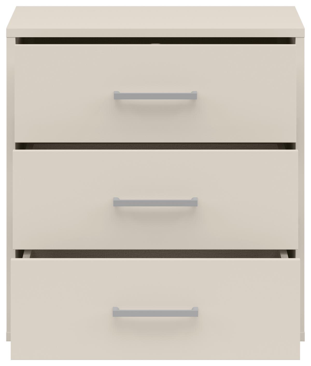 Noptieră SMART 3 - alb/cașmir, Konventionell, material pe bază de lemn (50/54/35cm)