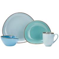 SERWIS OBIADOWO-ŚNIADANIOWY 42005 - zielony/niebieski, Trend, ceramika - Novel