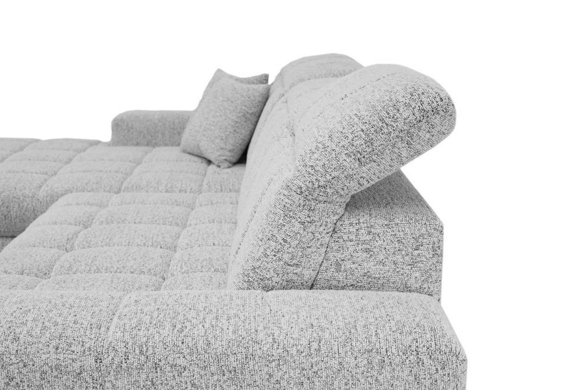 Kutna Garnitura Santorini - siva/crna, Moderno, tekstil (193/291cm) - Premium Living